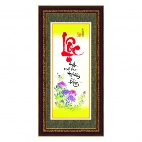 Tranh thư pháp vẽ tay chữ - LỘC -
